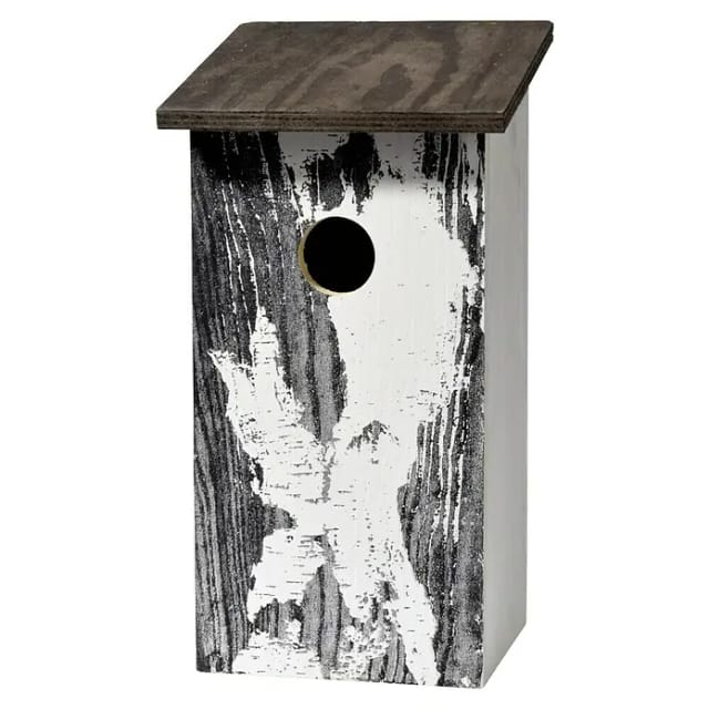 DOBAR Nistkasten Rindenoptik Betula pendula - weiss