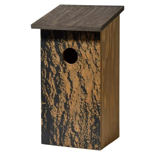 DOBAR Nistkasten mit Rindenoptik Quercus robur - braun