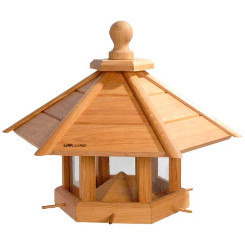DOBAR Großes Design-Vogelhaus Anflug - braun