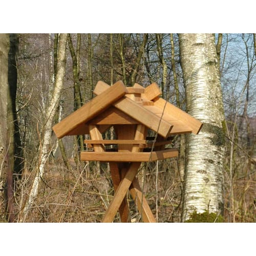DOBAR Großes Design-Vogelhaus Gartenwald - braun