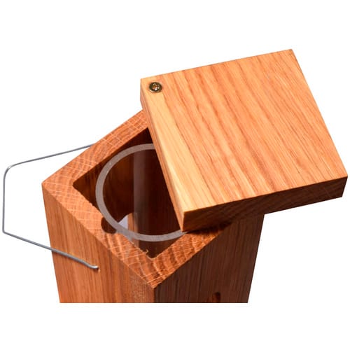 DOBAR Kleine Design-Vogelfuttersäule - braun