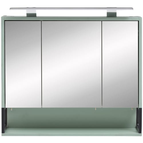 SCHILDMEYER Spiegelschrank »Limone«, BxHxT: 70 x 68 x 16 cm, 3-türig, mint - gruen