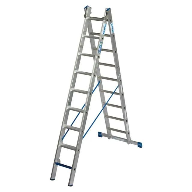 KRAUSE Mehrzweckleiter »STABILO + S«, 9 Stufen, Aluminium - silberfarben