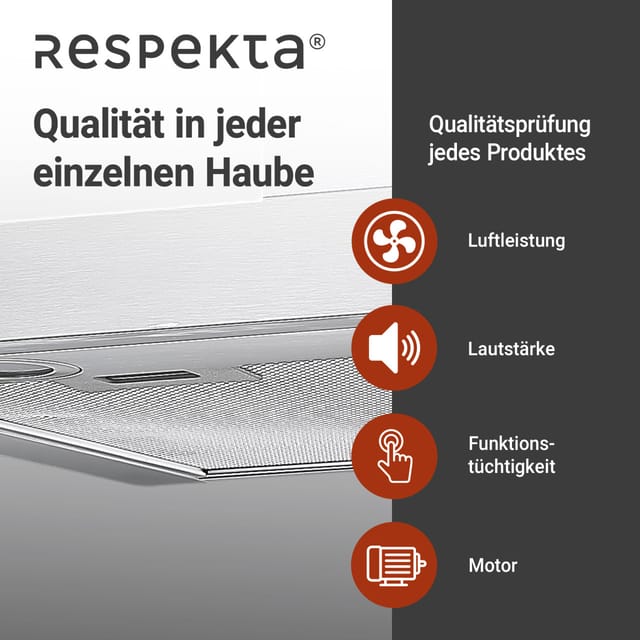 RESPEKTA Dunstabzugshaube »CH22098IXB«, Motorleistung: 194 W, Edelstahl, Edelstahlfarben - silberfarben