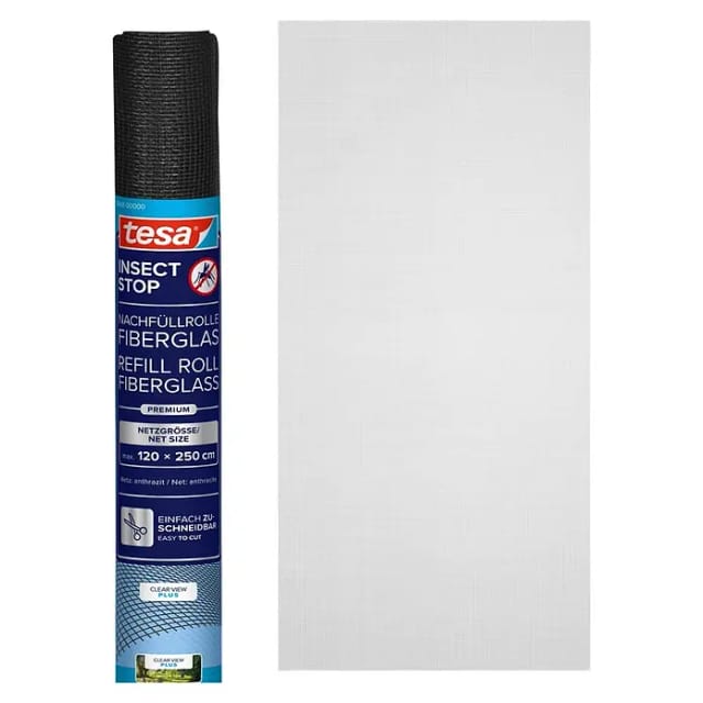 TESA Fliegengitter »Clearview«, HxB: 250 cm x 120 cm - schwarz