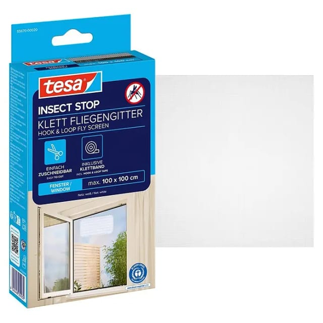TESA Fliegengitter »STANDARD«, BxL: 100 x 100 cm, individuell kürzbar - weiss