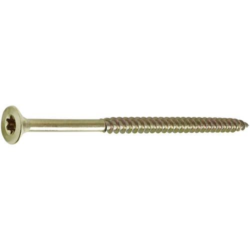 GECCO Spanplattenschrauben, TX, Stahl, 200 Stk., 5 x 90 mm - goldfarben
