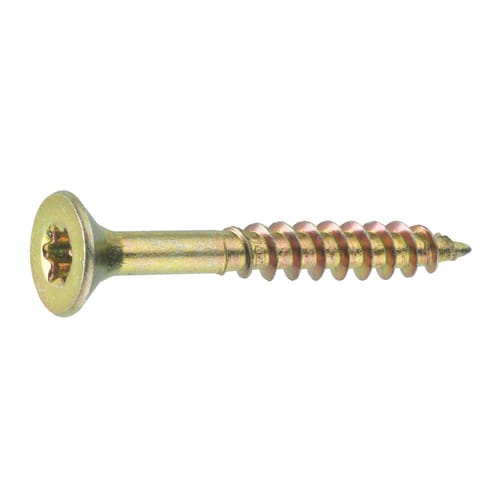GECCO Spanplattenschrauben, TX, 500 Stk., 4,5 x 60 mm - goldfarben