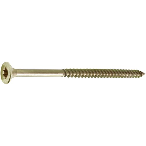 GECCO Spanplattenschrauben, TX, Stahl, 100 Stk., 6 x 110 mm - goldfarben