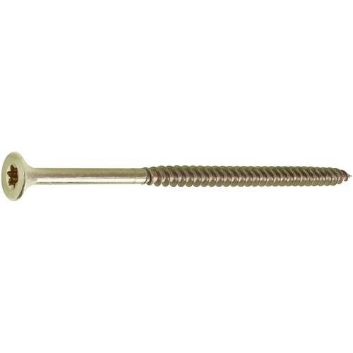 GECCO Spanplattenschrauben, TX, Stahl, 200 Stk., 5 x 100 mm - goldfarben