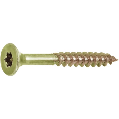 GECCO Spanplattenschrauben, TX, Stahl, 250 Stk., 6 x 50 mm - goldfarben