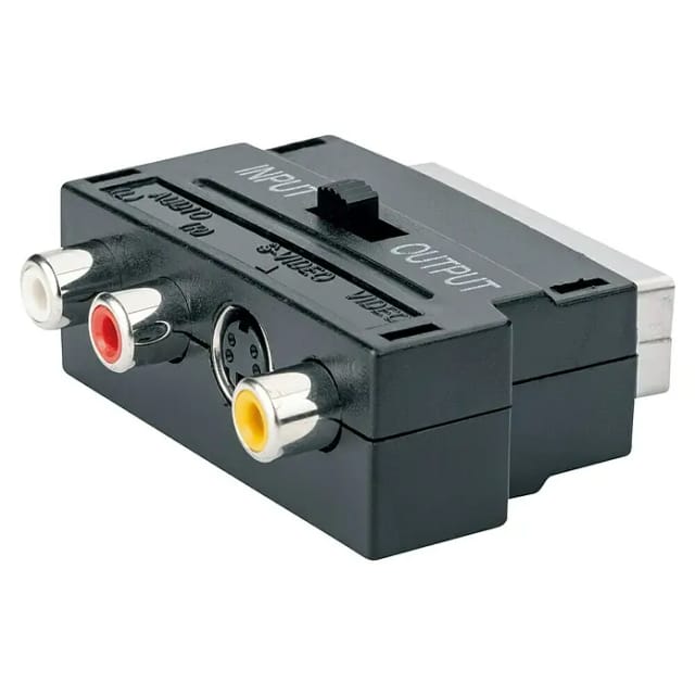 SCHWAIGER Adapter, Schwarz, Kunststoff, AV-Übertragungen