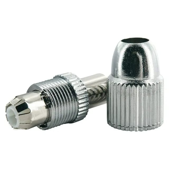 SCHWAIGER IEC-Stecker, Silber, Kunststoff, Koaxialkabel - silberfarben