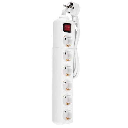 REV-Ritter Steckdosenleiste, BxHxL: 5,3 x 4,1 x 28 cm - weiss