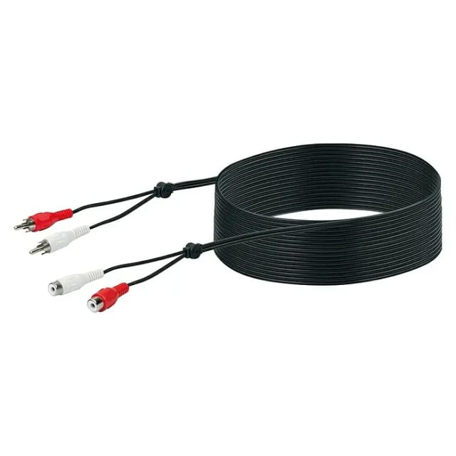 SCHWAIGER Cinch-Verlängerung, Schwarz