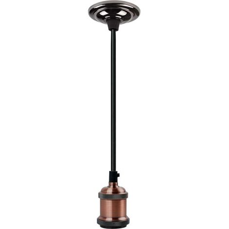 E27-fassung, E27-kronleuchter-pendelleuchtenfassung, Mit 1 M Geflochtenem Kabel, Für E27-glühbirne, Edison-retro-pendelleuchte, Für Restaurant, Wohnzimmer, Schlafzimmer, Küche (rot)