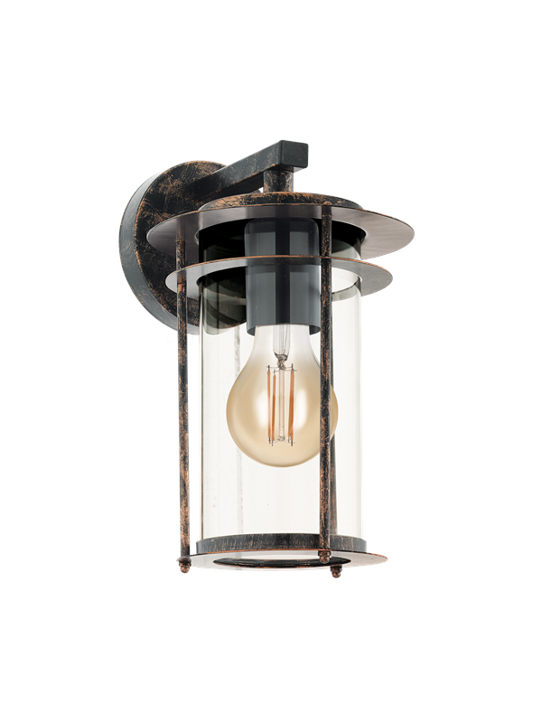 EGLO Außenwandleuchte »VALDEO«, max.60W, kupferfarben-antik, IP44 E27, (HxL): 27,5 x 16,5 cm - braun