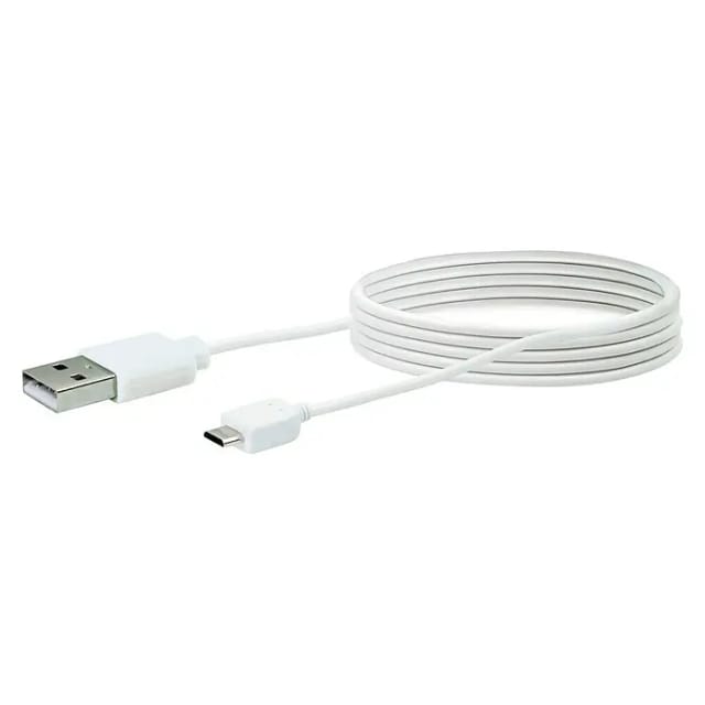 SCHWAIGER Kabel, Micro USB 2,0 m USB 2.0A Stecker/USB MicroB, weiss