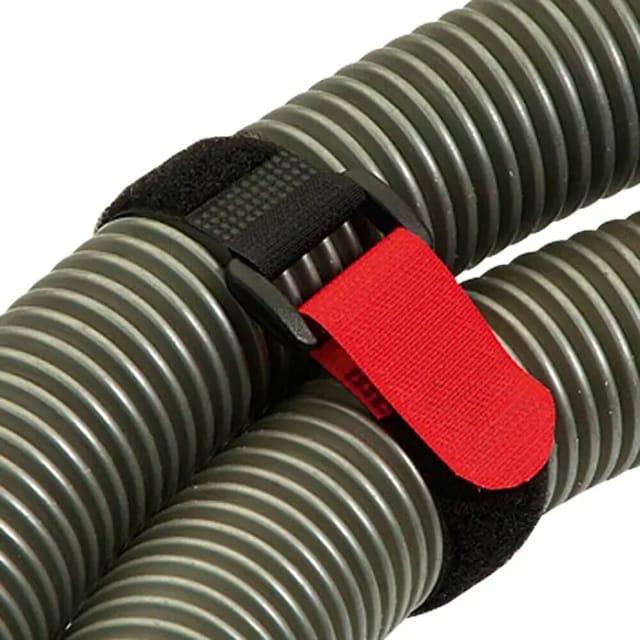CONACORD Klettband, Klettbinder mit Schnalle 25 mm 20 cm 2 Stück - schwarz