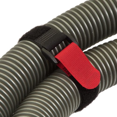 CONACORD Klettband, Klettbinder mit Schnalle 25 mm 45 cm 2 Stück - schwarz