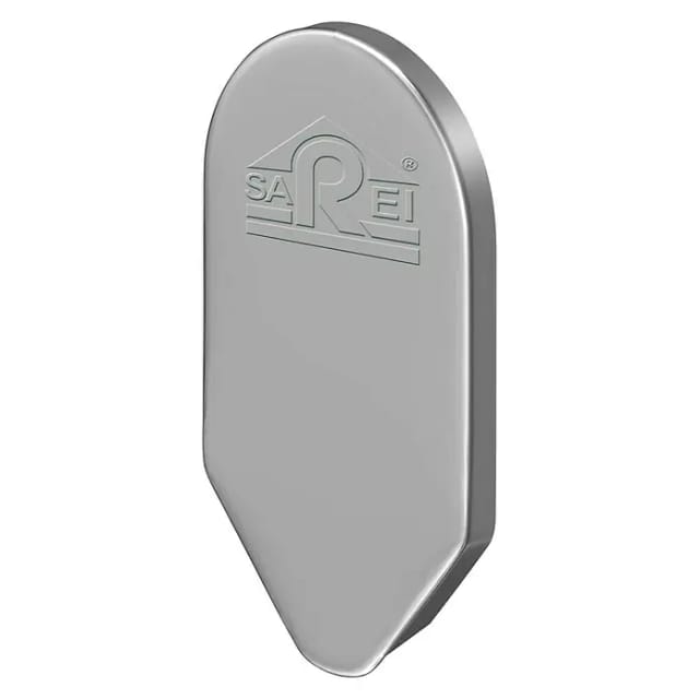 SAREI Ortblech-Abschlusskappe, BxL: 40 x 125 mm, Aluminium, natur - braun