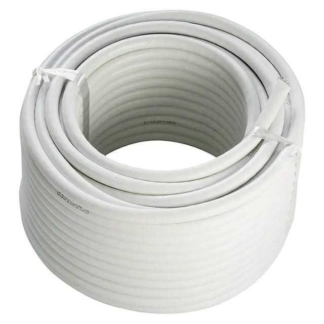 SCHWAIGER Koaxialkabel, 30 m 90 dB Ring weiss
