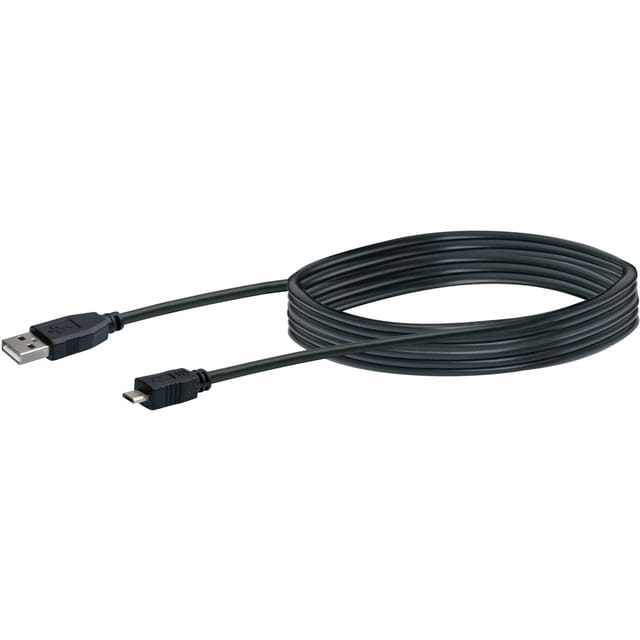 SCHWAIGER USB-Kabel, Micro-B- auf A-Stecker, 1 m, Schwarz