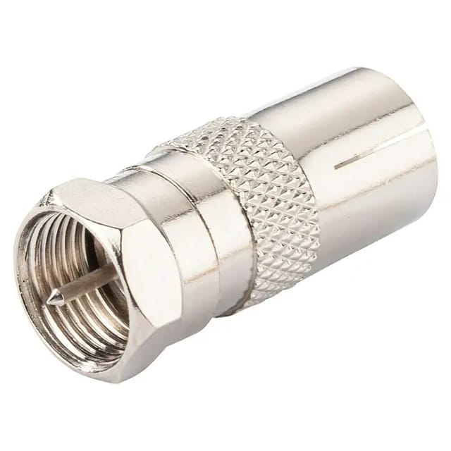 SCHWAIGER Adapter, Silber, Metall, Kabel mit IEC-Stecker und F-Buchse - silberfarben