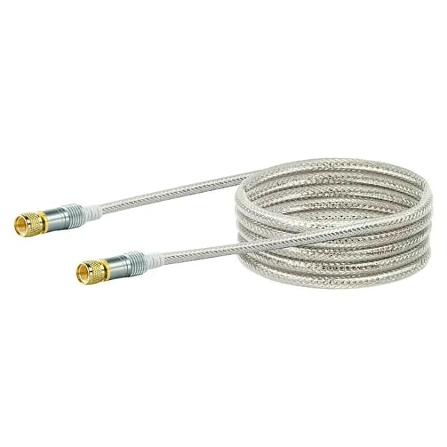 SCHWAIGER Verbindungskabel, 5 m, 75 Ohm, 110 db, Transparent