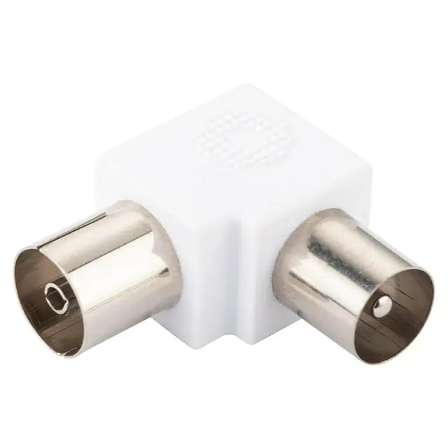 SCHWAIGER Winkeladapter, Weiß, Kunststoff, Koaxialkabel - weiss