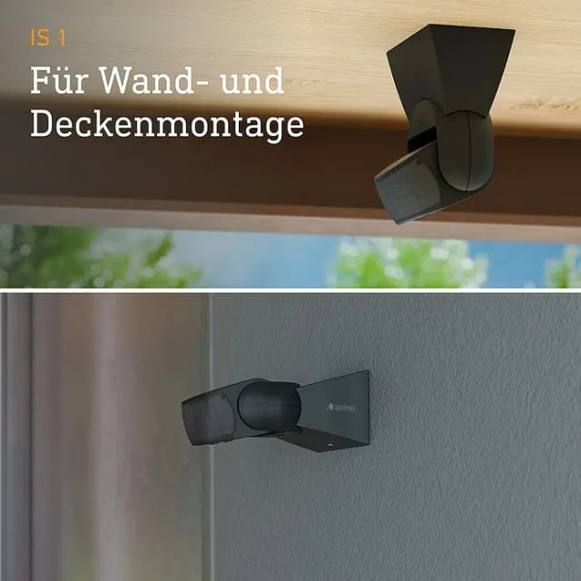 STEINEL Bewegungsmelder »IS 1«, 120° Sensor, Innen und Außen, 10 m Reichweite, schwarz