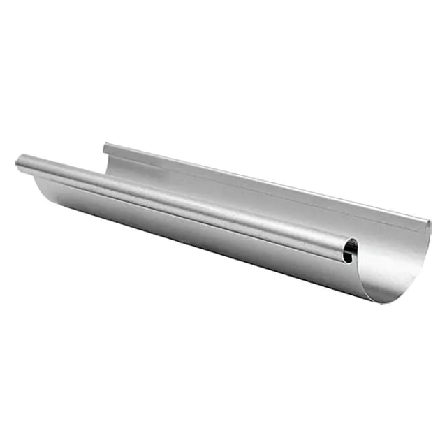 SAREI Dachrinne, Nennweite: 100 mm, Länge: 200cm, halbrund, Aluminium - silberfarben