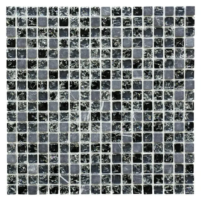 HuH Mosaik Mosaikfliese »Ice Cube«, BxL: 30,5 x 30,5 cm, Wandbelag - schwarz
