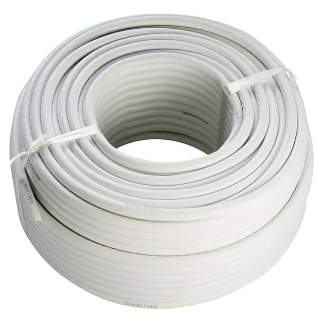 SCHWAIGER Koaxialkabel, 40 m 90 dB Ring weiss