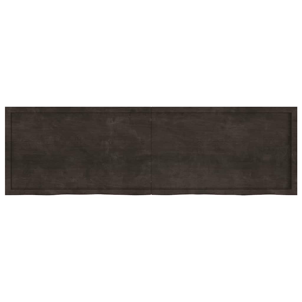 Maison Exclusive - Tischplatte Dunkelbraun 200x60x(2-4)cm Massivh