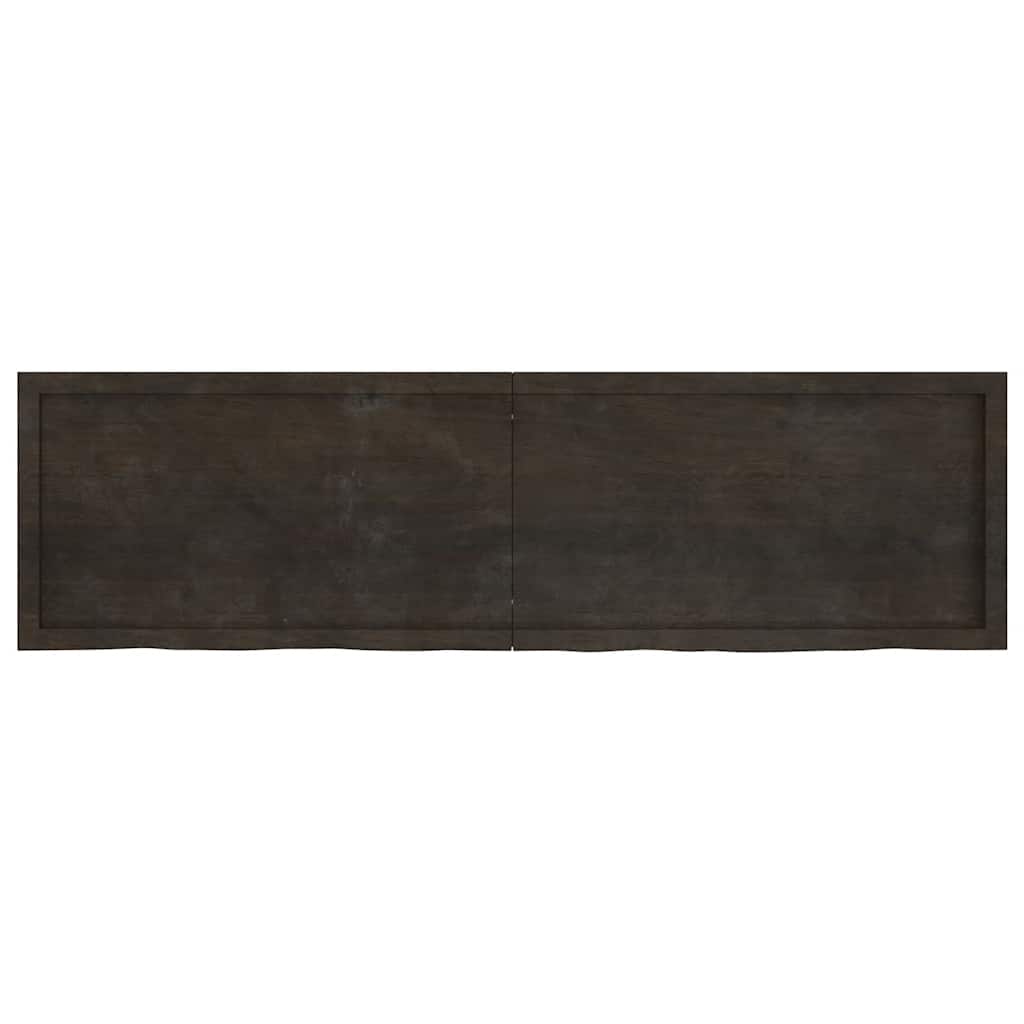 Maison Exclusive - Tischplatte Dunkelbraun 180x50x(2-6)cm Massivh