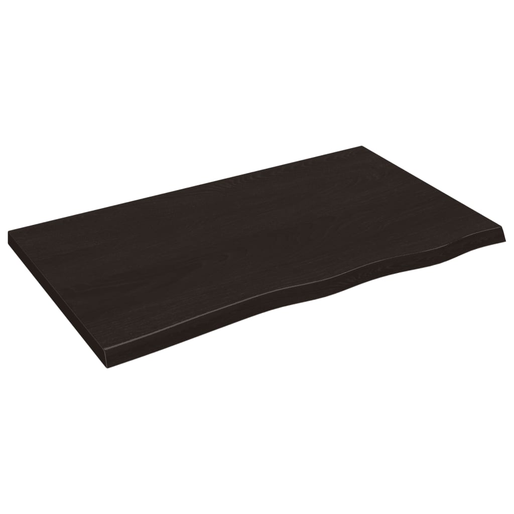Maison Exclusive - Tischplatte Dunkelbraun 100x60x(2-4)cm Massivh