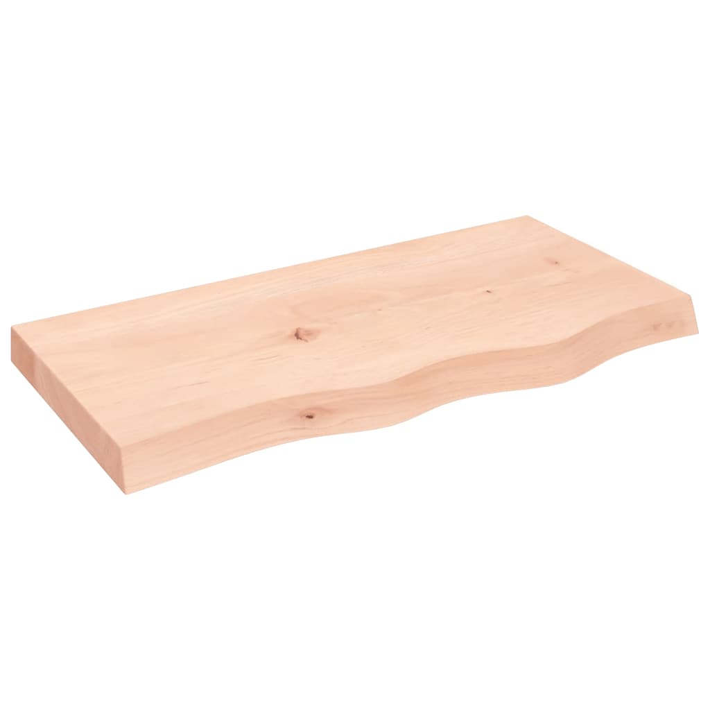Maison Exclusive - Tischplatte 80x40x(2-6) Cm Massivholz Eiche Un