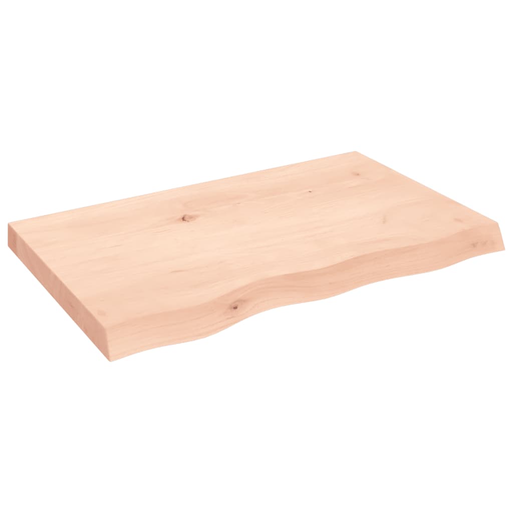 Maison Exclusive - Tischplatte 80x50x(2-6) Cm Massivholz Eiche Un