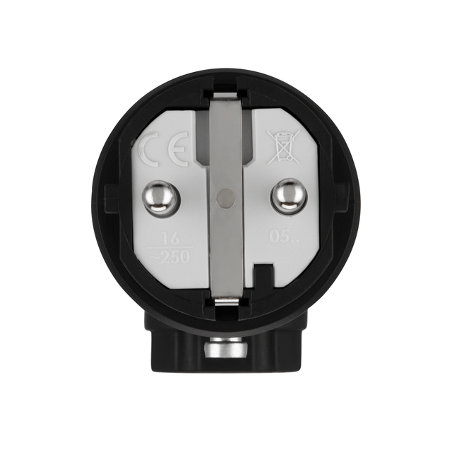 REV-Ritter Schutzkontatk-Winkelstecker, 250 V, Schwarz