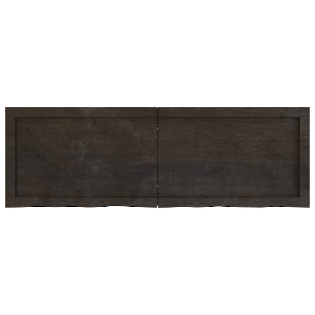 Maison Exclusive - Tischplatte Dunkelbraun 120x40x(2-6)cm Massivh