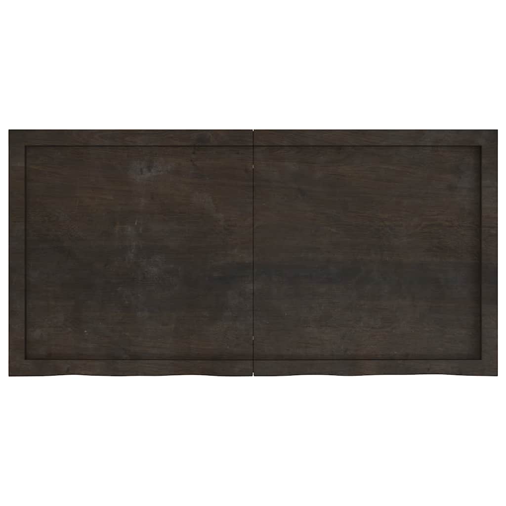 Maison Exclusive - Tischplatte Dunkelbraun 120x60x(2-6)cm Massivh
