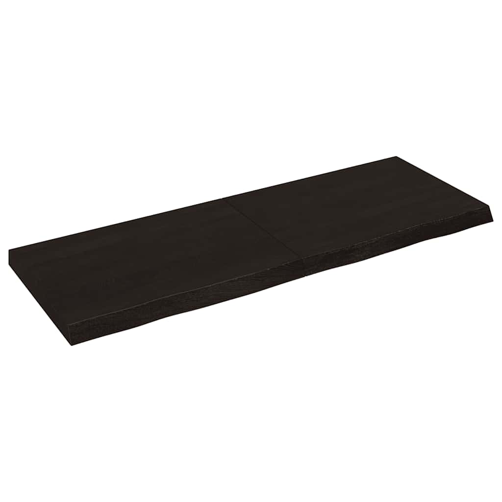 Maison Exclusive - Tischplatte Dunkelbraun 140x50x(2-6)cm Massivh