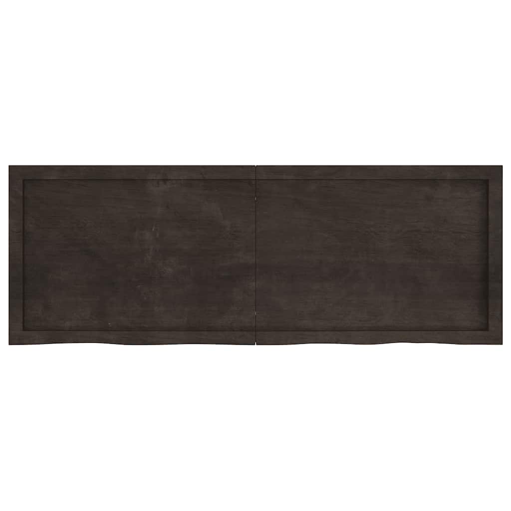 Maison Exclusive - Tischplatte Dunkelbraun 140x50x(2-4)cm Massivh