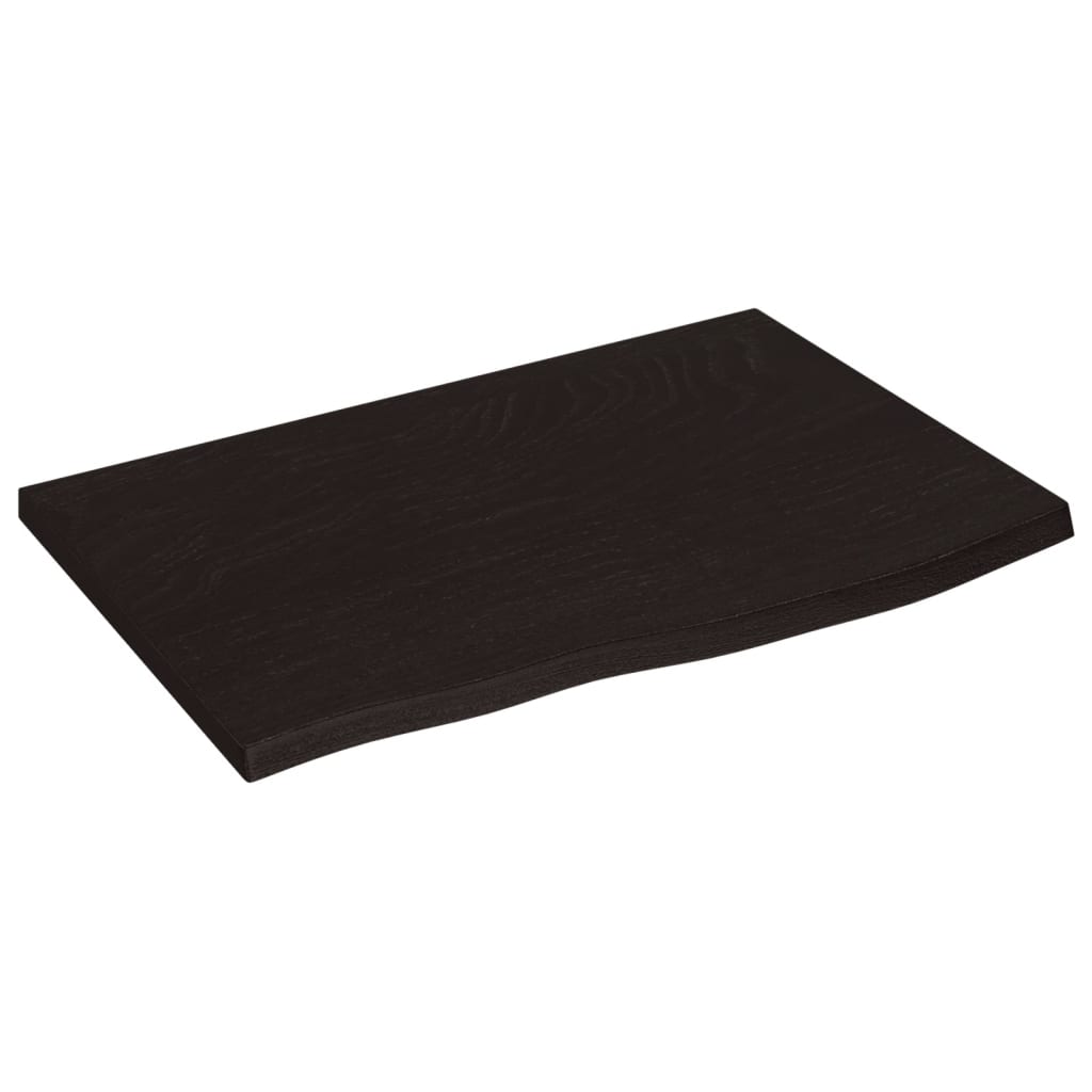 Maison Exclusive - Tischplatte Dunkelbraun 60x40x2 Cm Massivholz