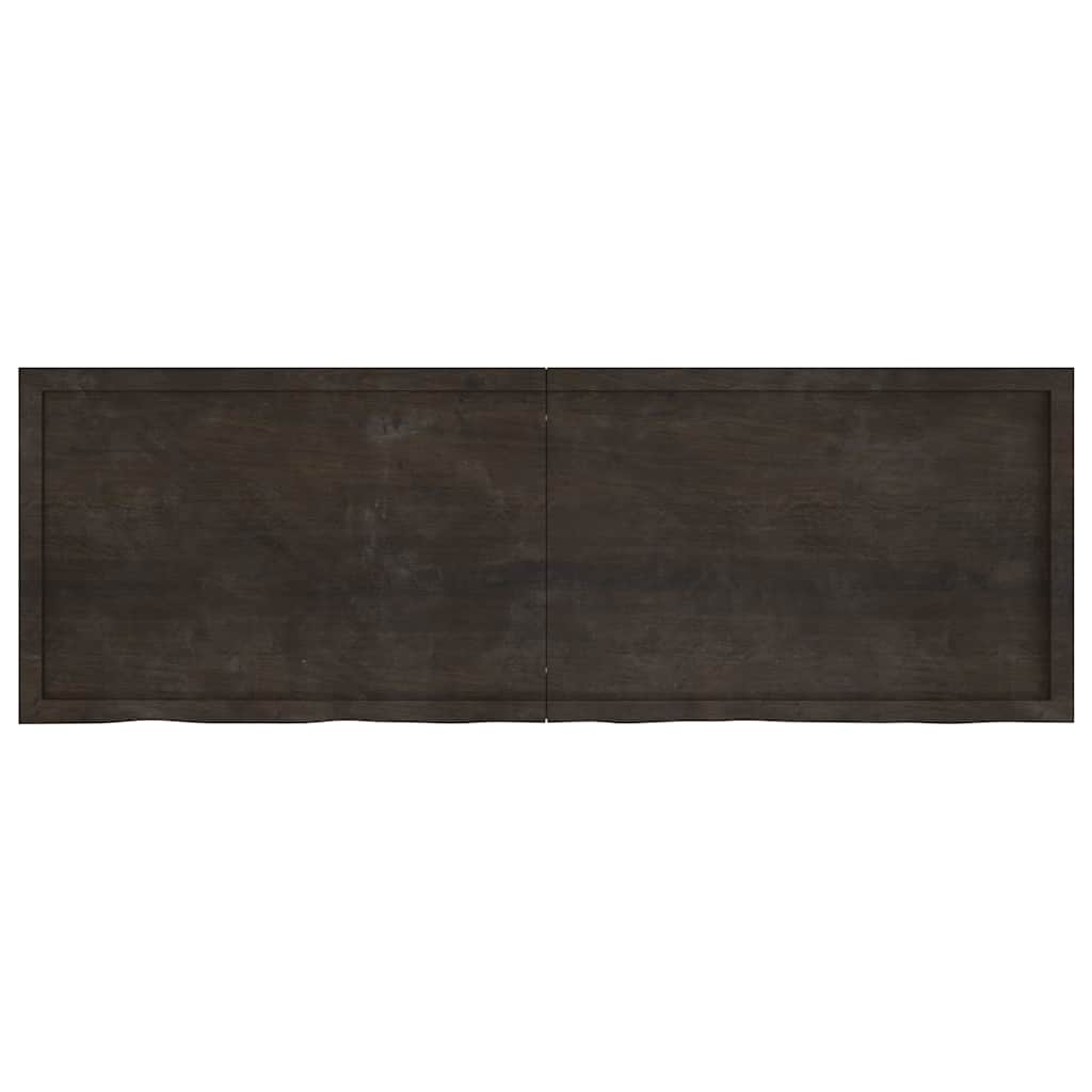 Maison Exclusive - Tischplatte Dunkelbraun 180x60x(2-4)cm Massivh