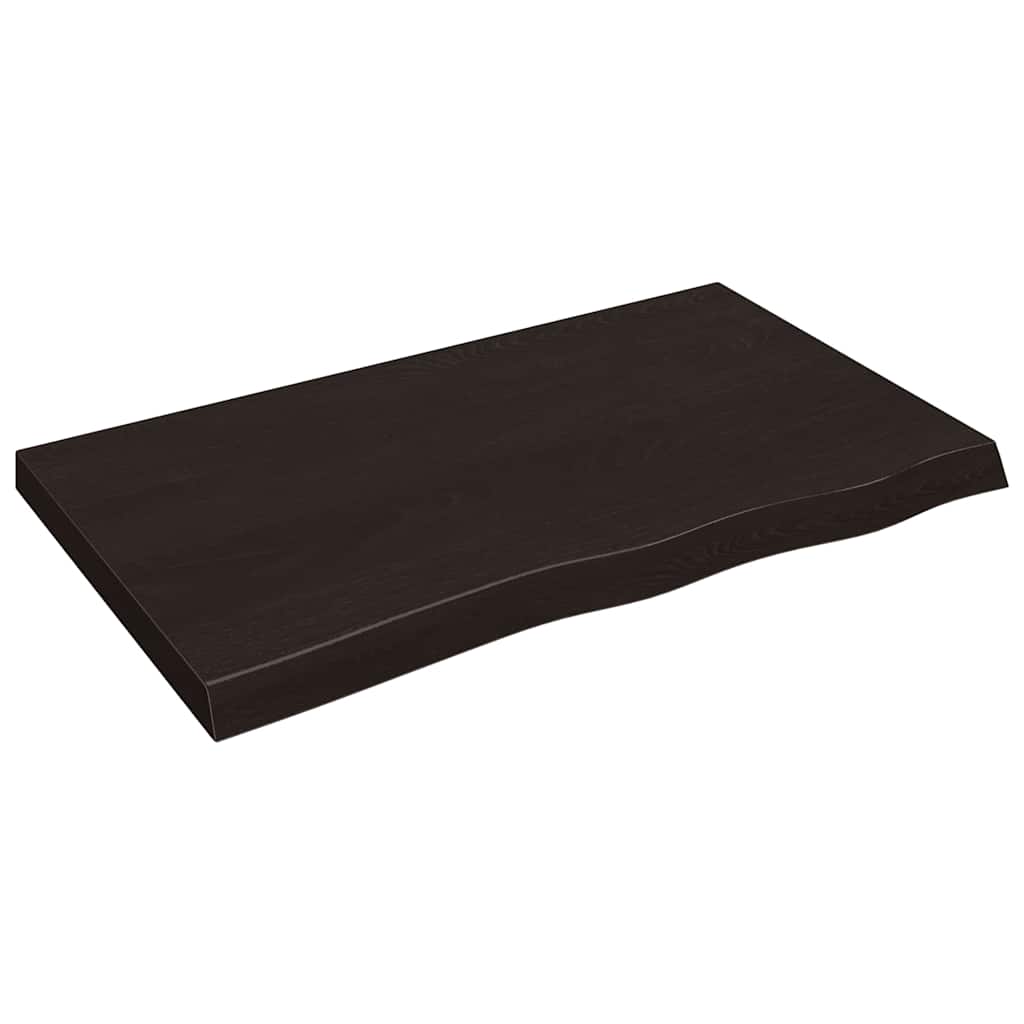 Maison Exclusive - Tischplatte Dunkelbraun 100x60x(2-6)cm Massivh