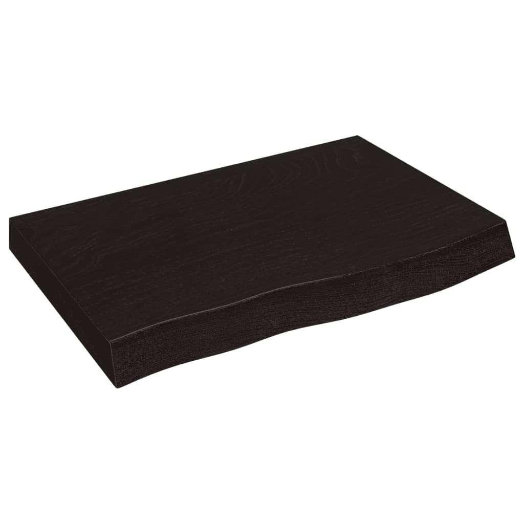 Maison Exclusive - Tischplatte Dunkelbraun 60x40x(2-6)cm Massivho