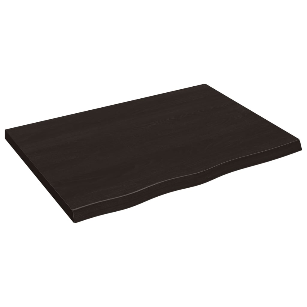Maison Exclusive - Tischplatte Dunkelbraun 80x60x(2-4)cm Massivho