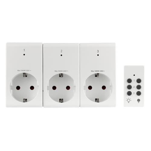 REV-Ritter Funkschalter-Set, BxHxT: 4,9 x 7 x 8,7 cm - weiss